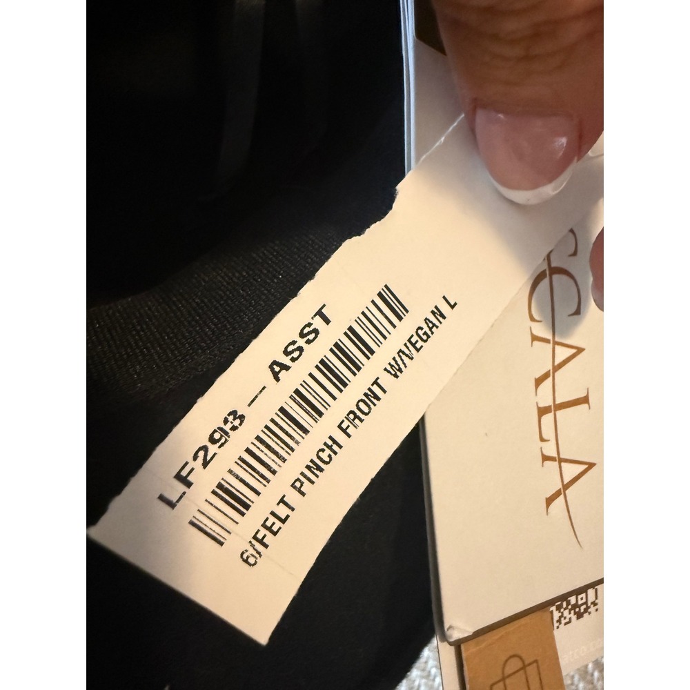Scala Black Wool Felt Pinch Front Wide Brim Fedora Hat Packable LF293 NEW - Picture 5 of 8